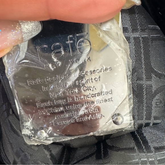 Rafe New York Black Metallic Leather Clutch Wristlet Evening Bag - Picture 5 of 11